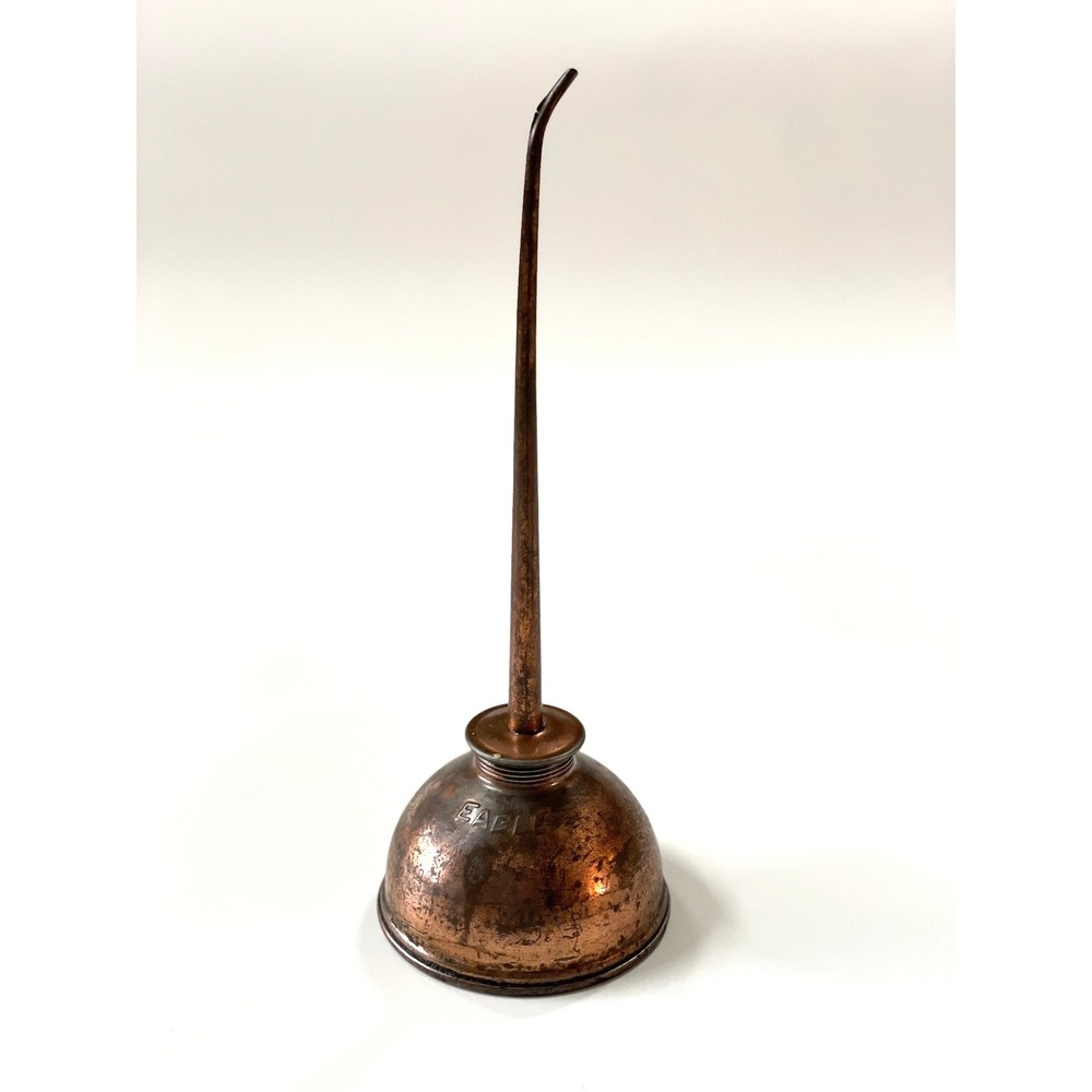 Vintage Eagle Copper Oil Can: Collectible Decor